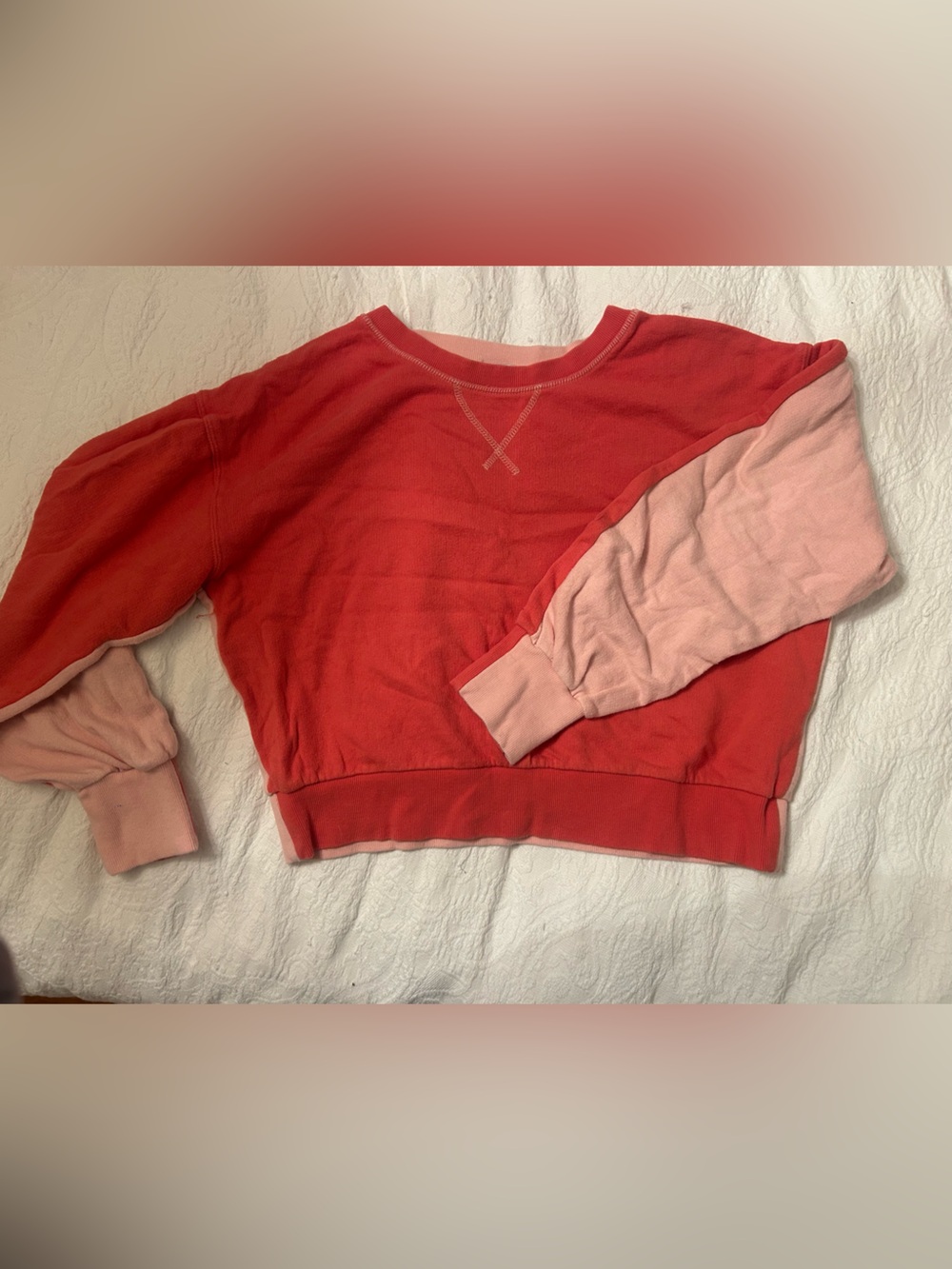 Splendid Coral and Light Pink Sweater